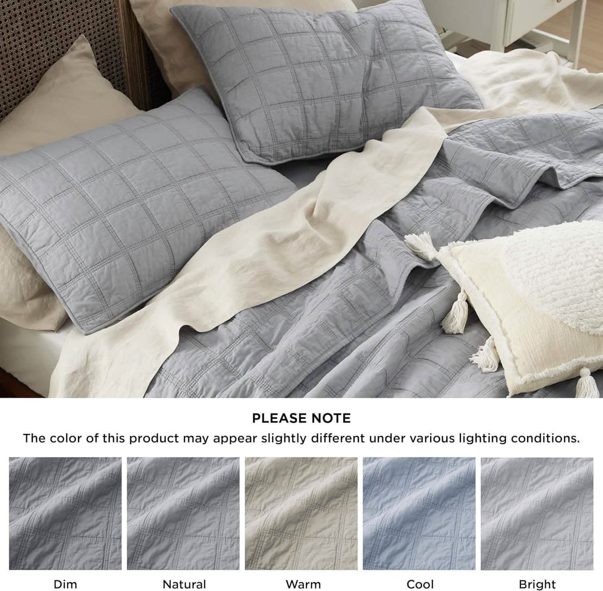 Cozy Throw Blanket, Voile Cotton Quilt Set, Lightweight Design, Breathable Construction for Sofas, Beds and Relaxing at Home image 30