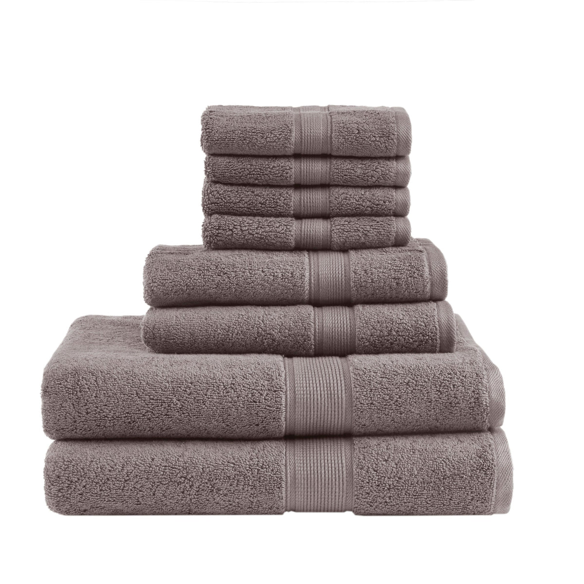 Bath Linen, 800GSM Premium Long Staple Cotton 8 Piece, Machine-Washable Care for Home Bathrooms and Everyday Care, 26 Color Options image 30