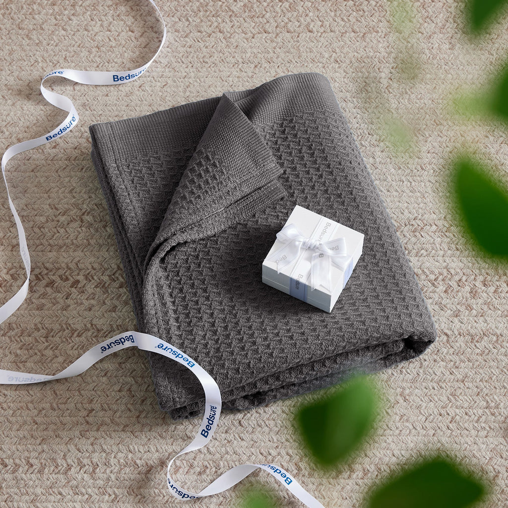 Cozy Throw Blanket, Cotton Waffle Weave, Lightweight Design, Breathable Construction for Living Rooms, Bedrooms and Everyday Lounging image 30