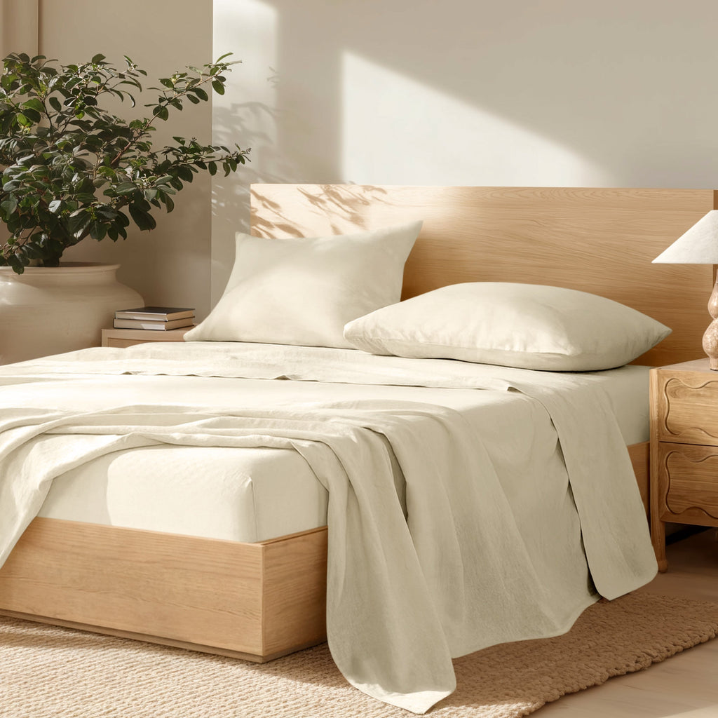 Bed Sheet Set, European Linen for Everyday Bedroom Comfort and Guest Rooms, 7 Sizes and 5 Colors image 30