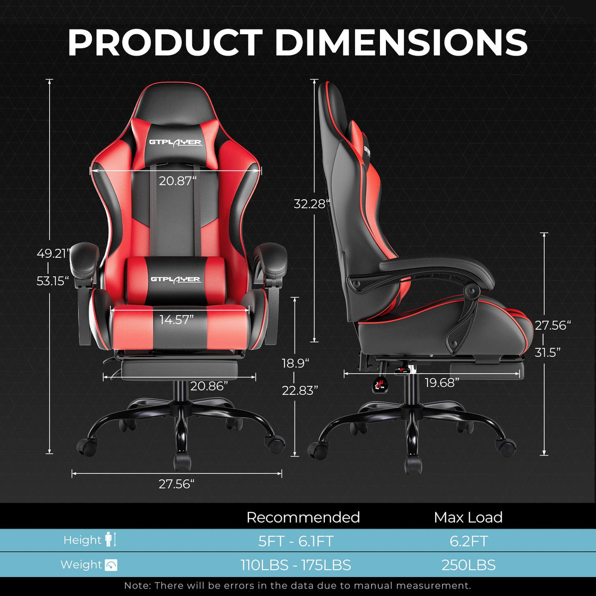 Ergonomic Foot Cushion, Footrest Series GT800A, Adjustable Design for Desks, Home Offices and Seated Comfort, 6 Color Options image 30