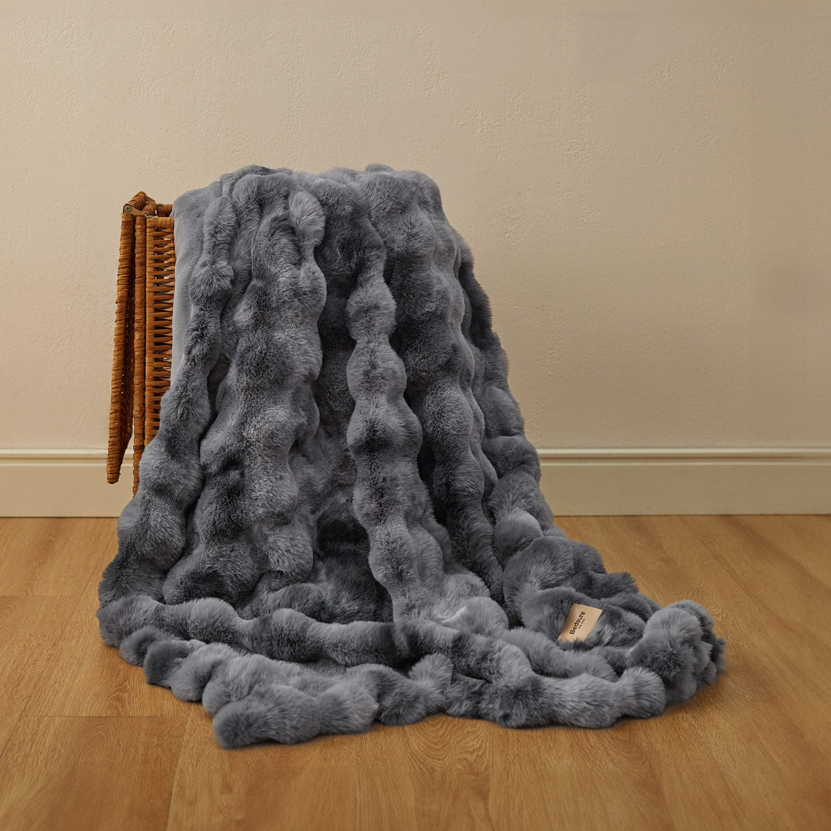Cozy Throw Blanket, Bubble Faux Fur, Machine-Washable Care for Living Rooms, Bedrooms and Everyday Lounging, 3 Sizes and 11 Colors image 30