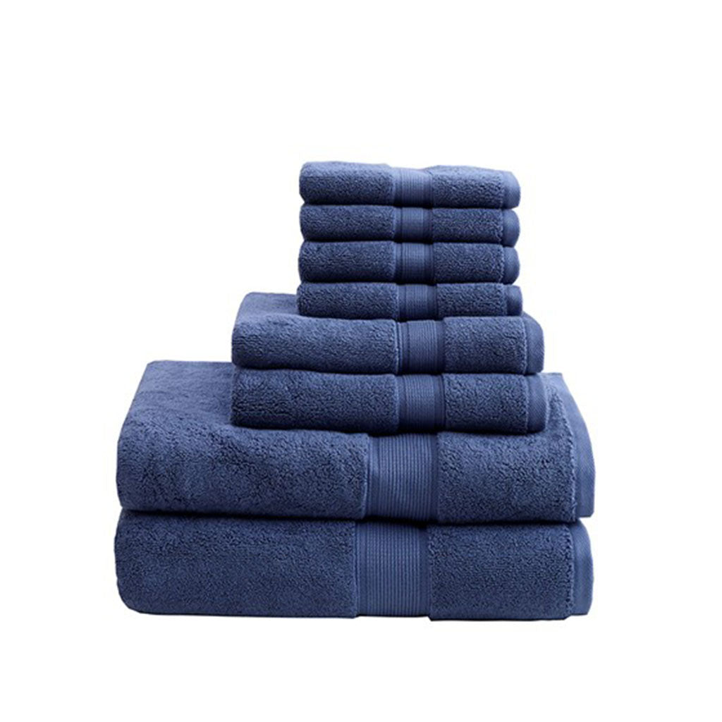 Bath Linen, 800GSM Premium Long Staple Cotton 8 Piece, Machine-Washable Care for Home Bathrooms and Everyday Care, 26 Color Options image 31