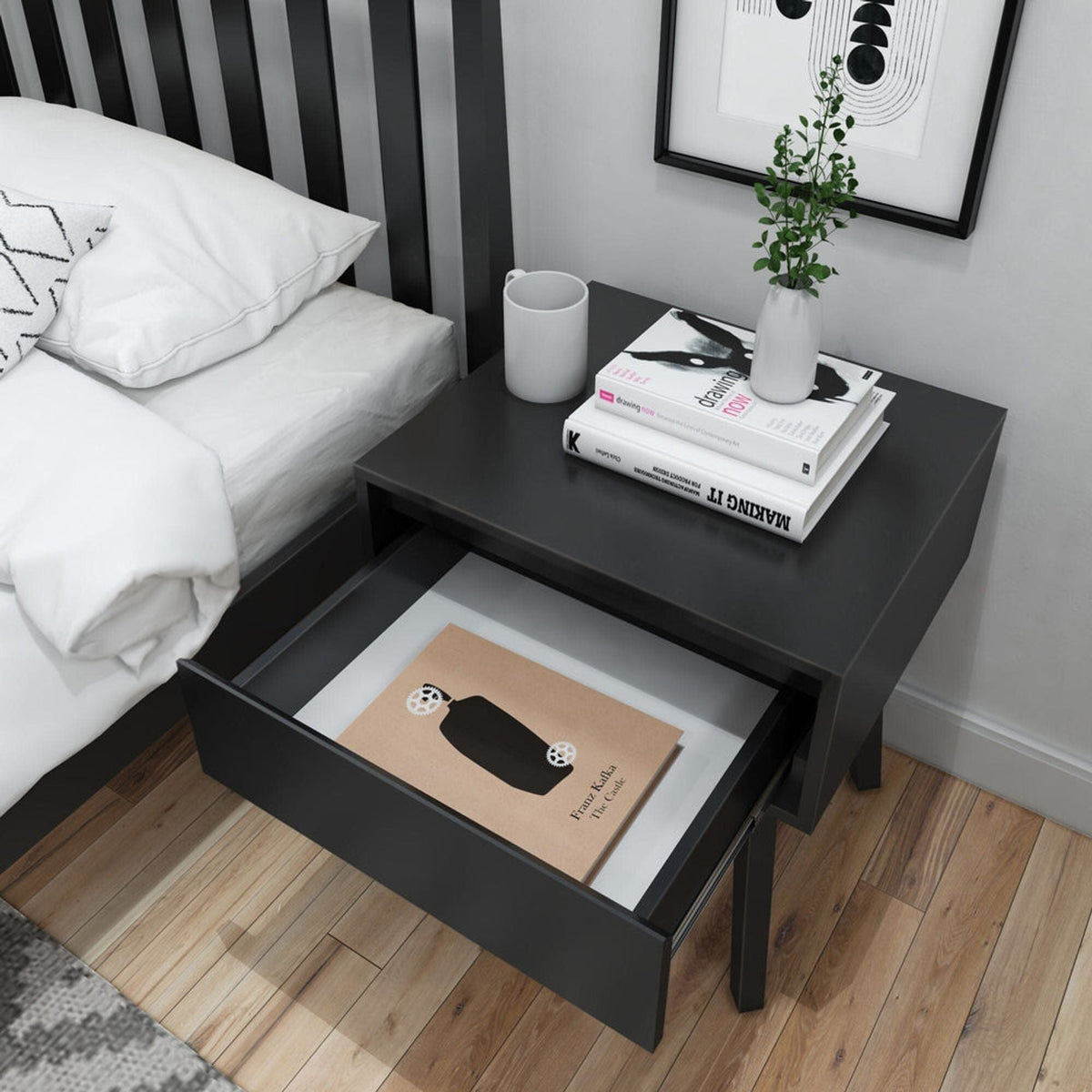 Nightstand, Modern (Set of 2) for Bedside Storage, Bedroom Organization and Guest Rooms, 6 Color Options image 31