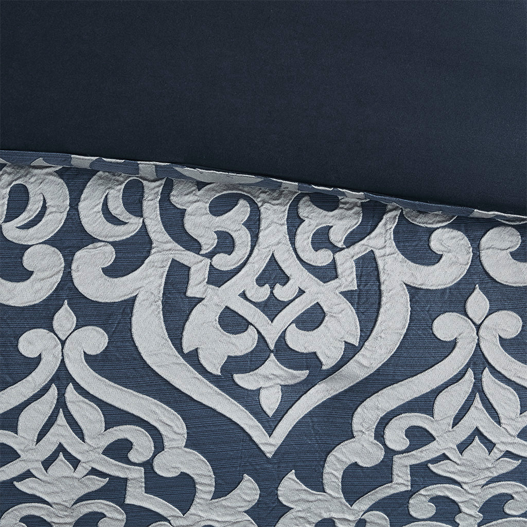 Bed Comforter, Odette 8 Piece Jacquard Set, Machine-Washable Care, Hypoallergenic Comfort for Year-Round Bedroom Comfort and Restful Sleep image 31