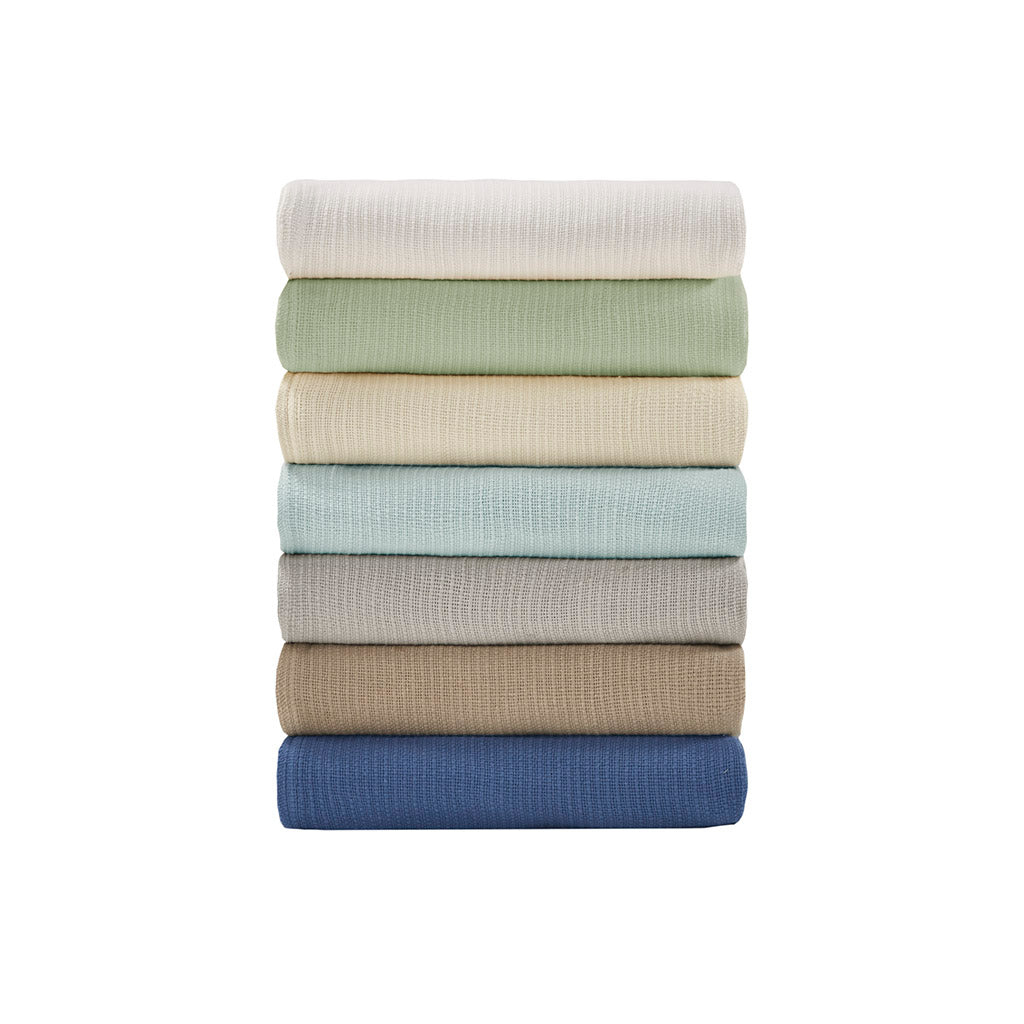 Cozy Throw Blanket, Freshspun Basketweave Cotton, Lightweight Design for Living Rooms, Bedrooms and Everyday Lounging, 3 Sizes and 7 Colors image 31