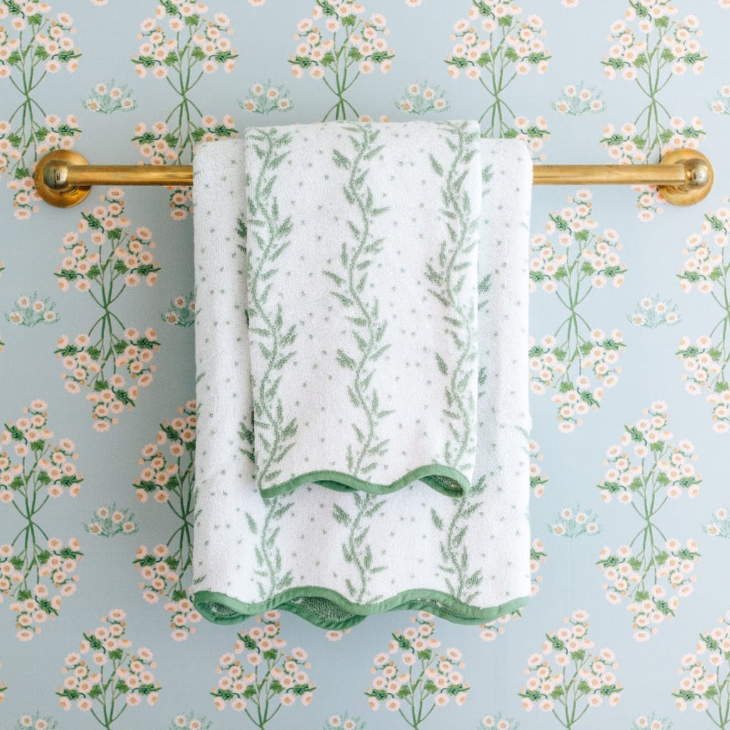 Bath Towel, Patterned Scallop for Home Bathrooms and Everyday Care, 5 Color Options, Designed for Daily Bathroom Routines and Guest Baths image 31