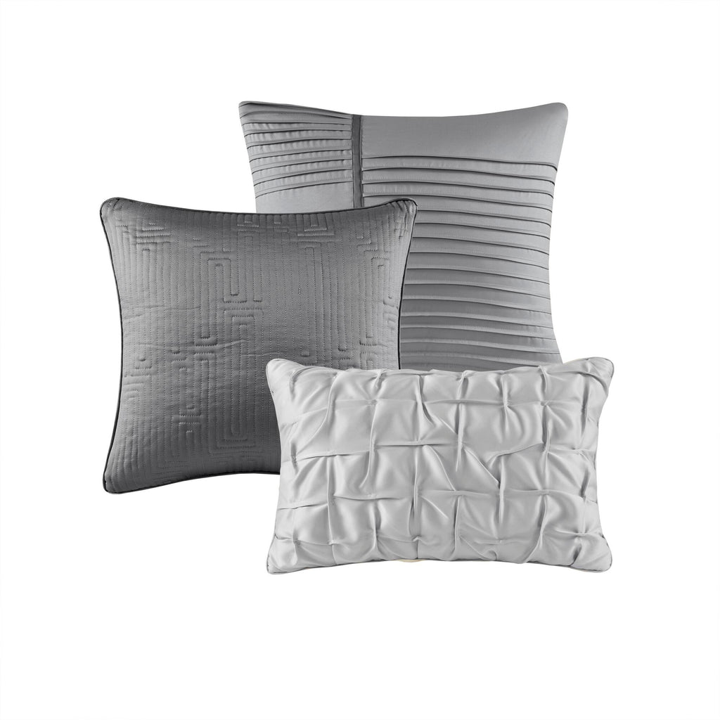 Bed Comforter, Royce 10 Piece Luxury Jacquard Set, Lightweight Design, Machine-Washable Care for Everyday Bedding and Comfortable Sleep image 31