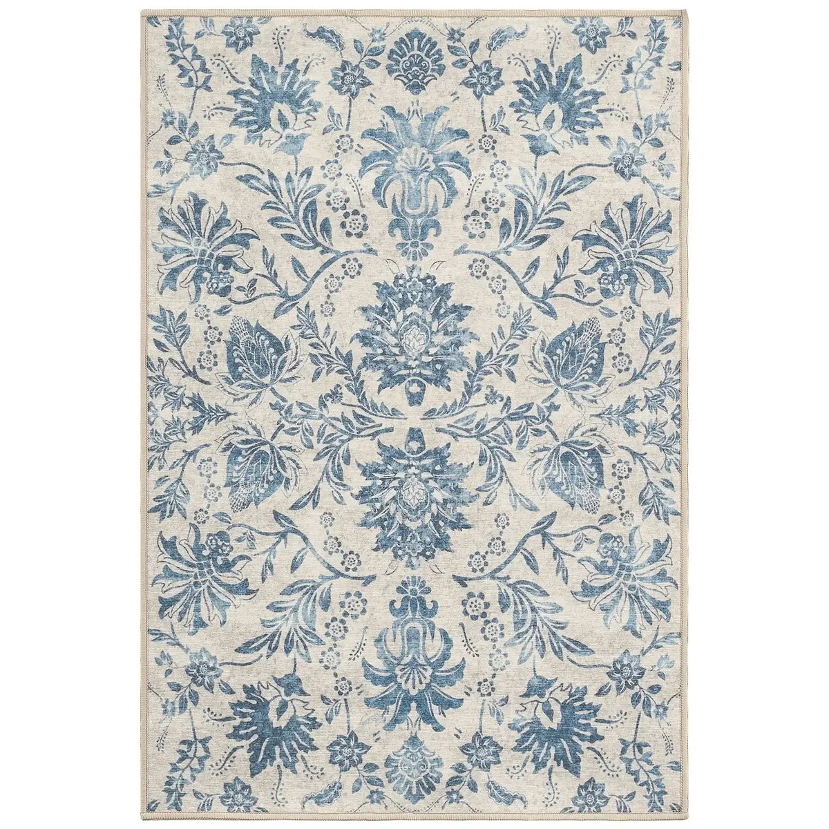 Area Rug, Vintage Distressed Large Floral Scrollwork, Lightweight Design, Non-Slip Design for Hallways, Dining Spaces and Home Decor image 31