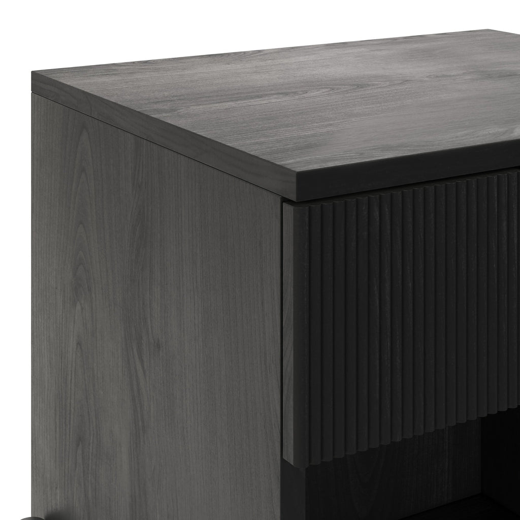 Nightstand, Paris Modern Scandinavian Reeded for Bedside Storage, Bedroom Organization and Guest Rooms, 2 Sizes and 3 Colors image 31