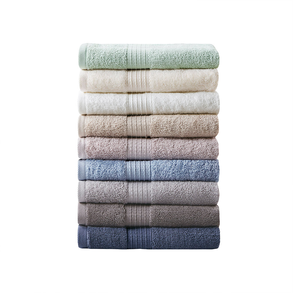 Bath Linen, Organic 6 Piece Cotton Towel Set, Machine-Washable Care for Daily Bathroom Routines and Guest Baths, 8 Color Options image 31