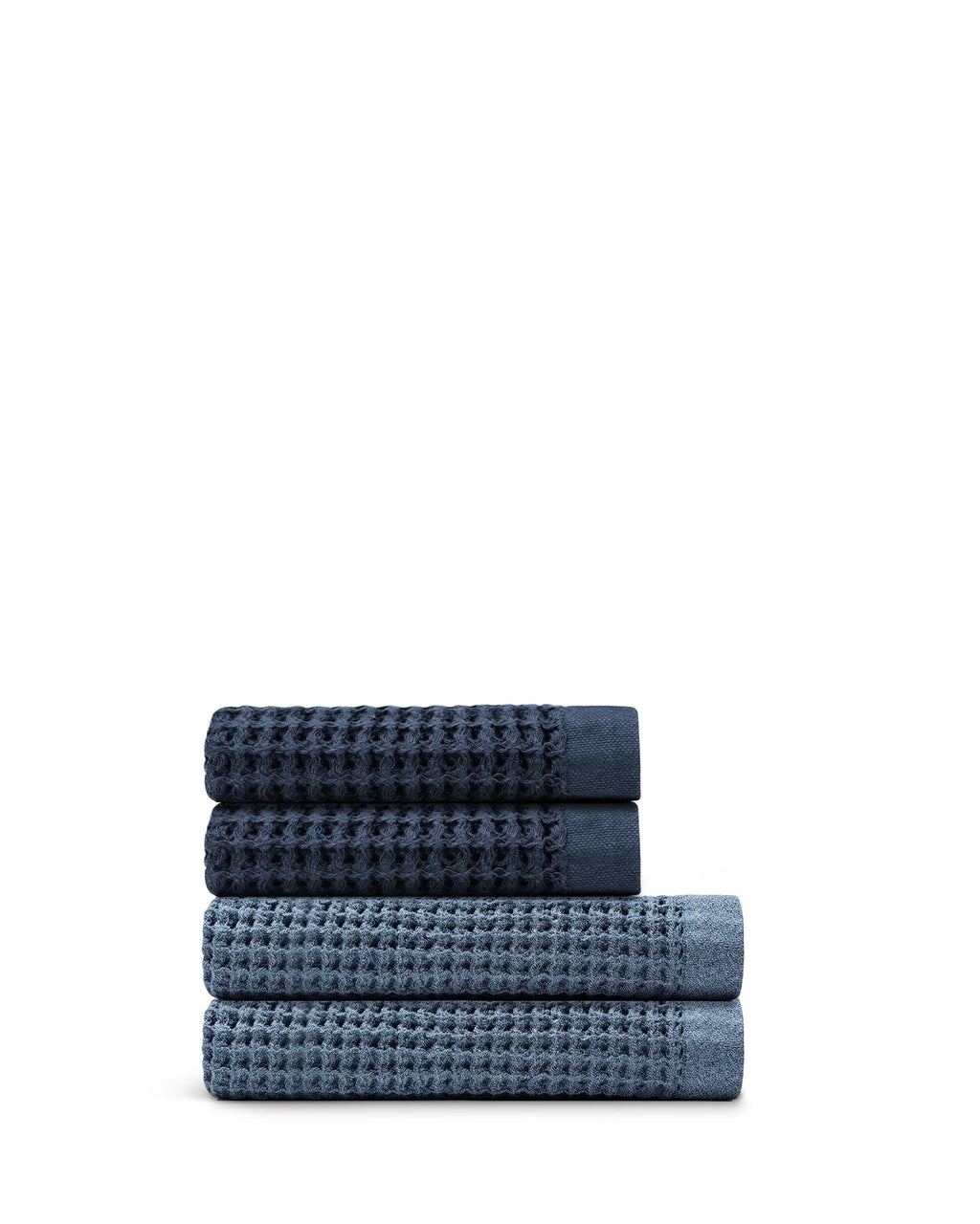 Bath Towel Set, Supima Waffle 4pc Bundle for Home Bathrooms and Everyday Care, 13 Color Options image 31