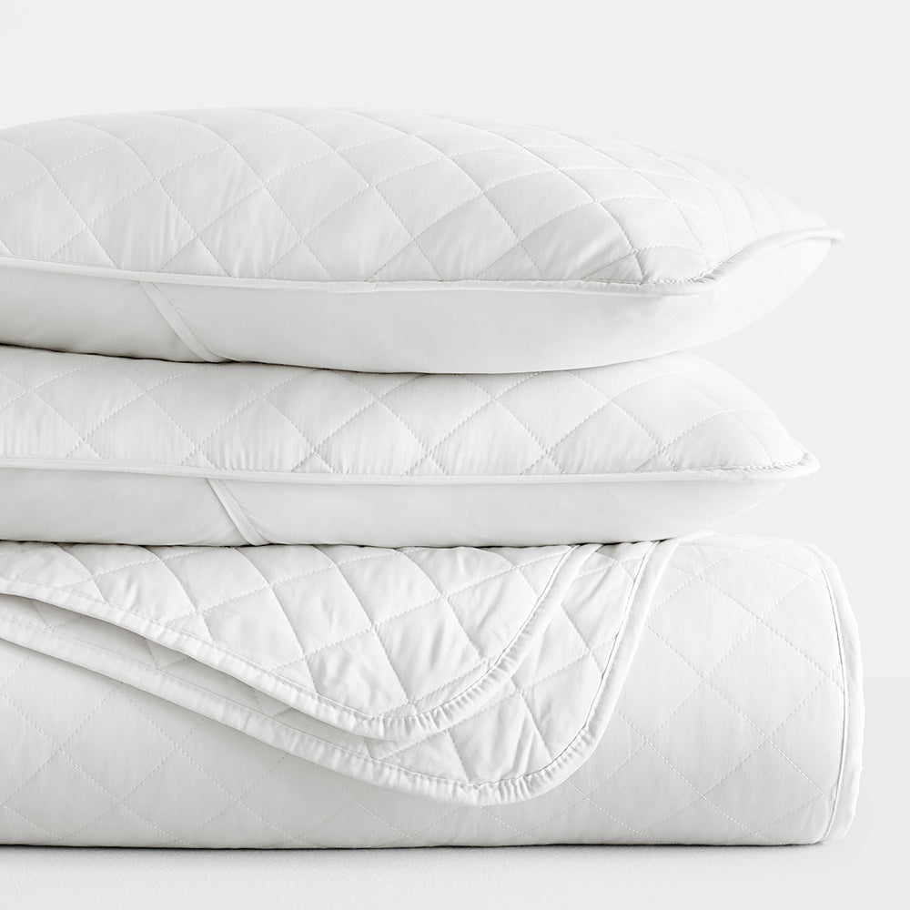 Bed Quilt, 3 Piece Diamond Stitch Quilted Coverlet Set for Guest Beds and Layered Bedroom Styling, 3 Sizes and 6 Colors image 31