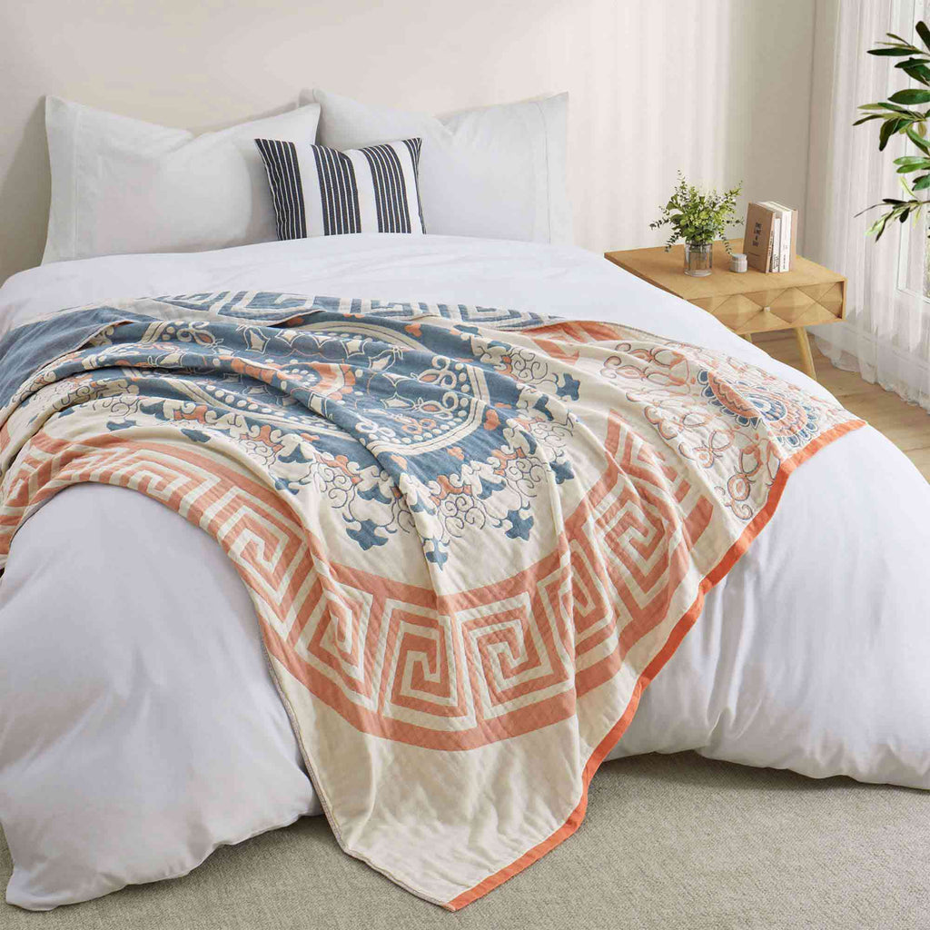 Cozy Throw Blanket, Boho Cotton, Machine-Washable Care for Living Rooms, Bedrooms and Everyday Lounging, 12 Color Options image 32
