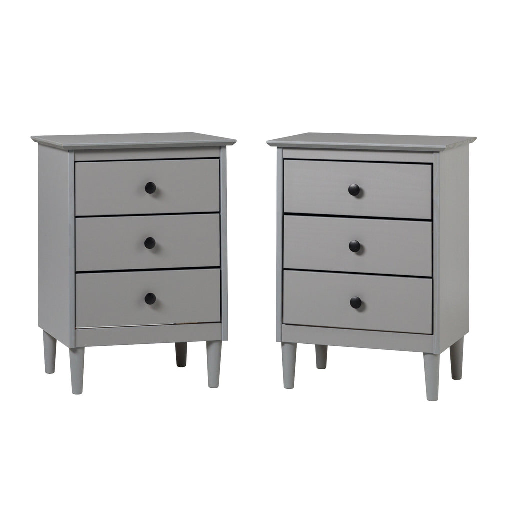 Nightstand, Spencer Solid Transitional Wood for Bedrooms, Bedside Essentials and Everyday Storage, 2 Size Options image 32