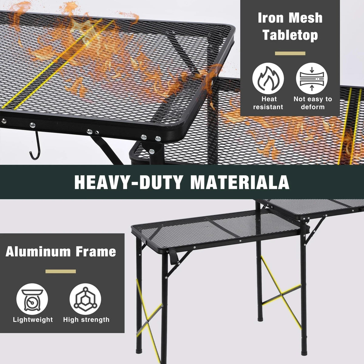 Home Storage Organizer, Portable Camping Kitchen Table with, Lightweight Design for Bedrooms, Laundry Rooms and Living Spaces image 32