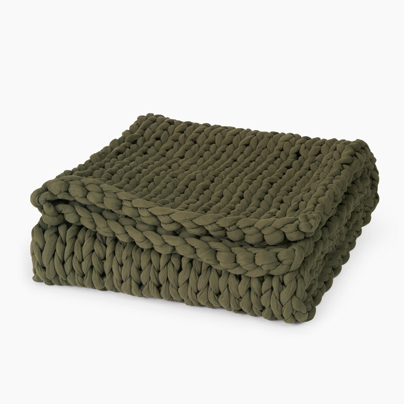 Cozy Throw Blanket, Cotton Weighted for Sofas, Beds and Relaxing at Home, 32 Color Options image 32