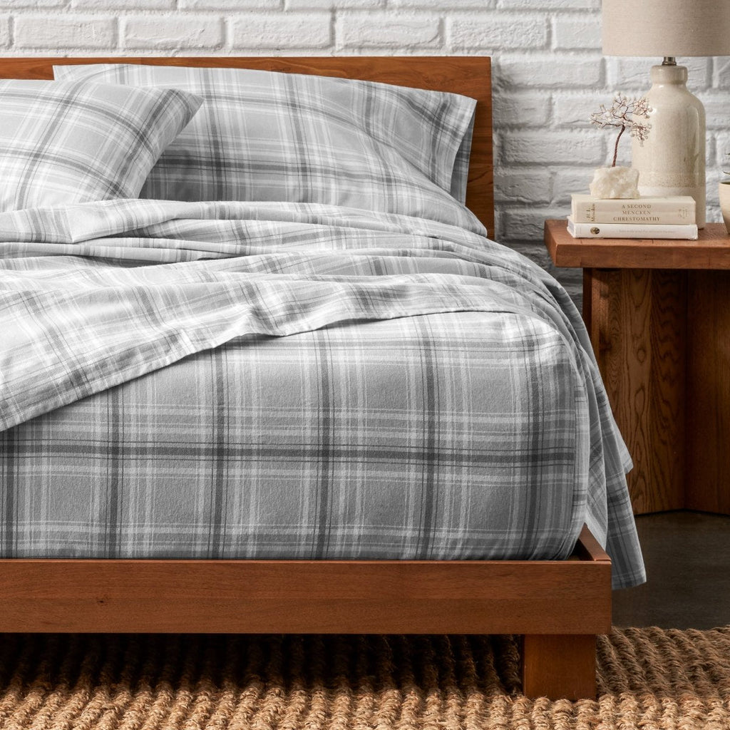 Bed Sheet Set, Cotton Flannel Prints for Master Bedrooms, Guest Beds and Daily Use, 7 Sizes and 30 Colors image 32