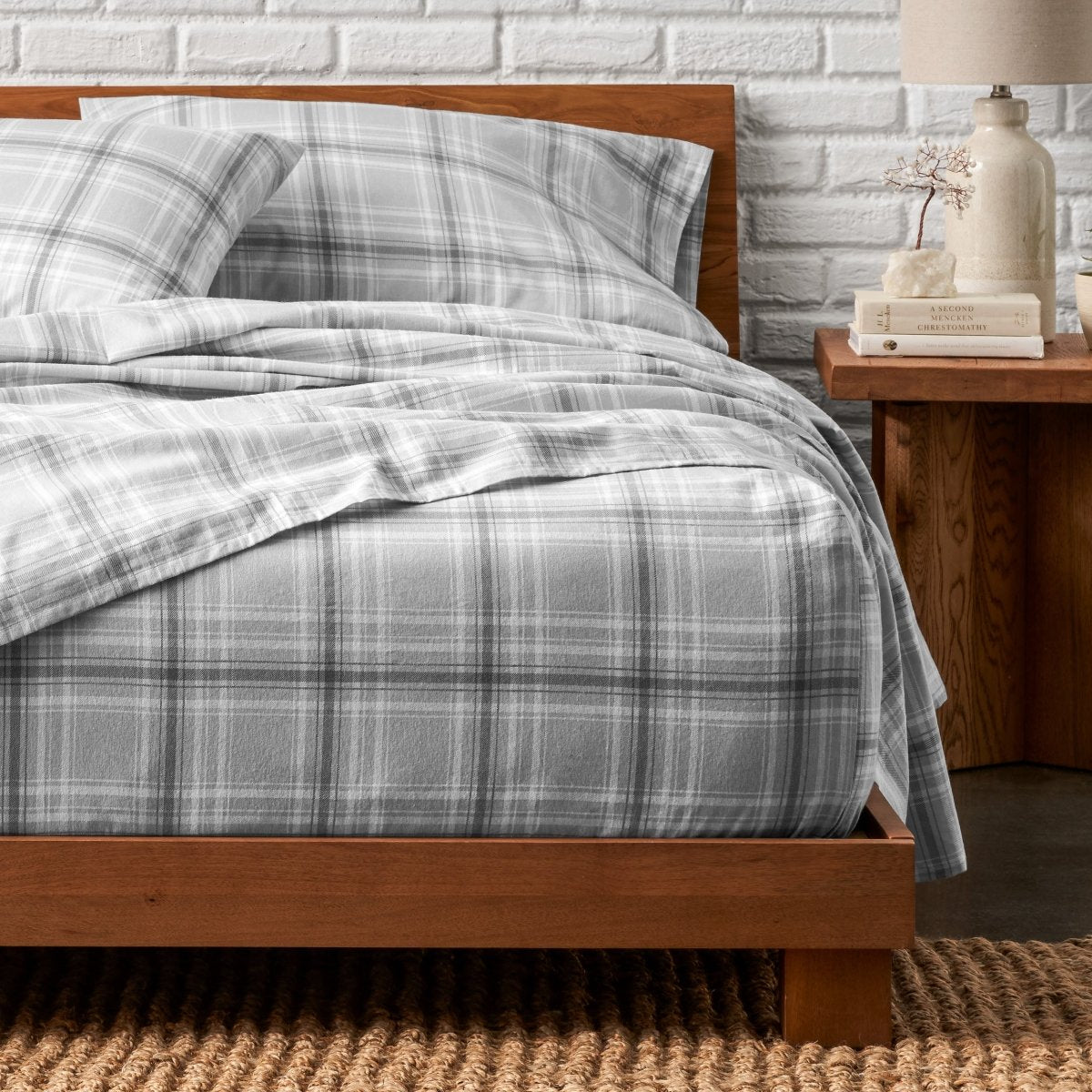 Bed Sheet Set, Cotton Flannel Prints for Master Bedrooms, Guest Beds and Daily Use, 7 Sizes and 30 Colors image 32