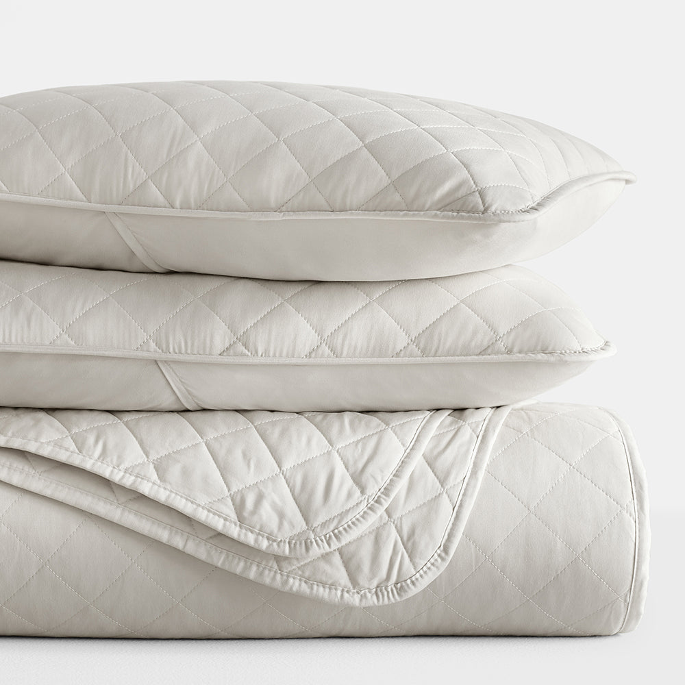 Bed Quilt, 3 Piece Diamond Stitch Quilted Coverlet Set for Guest Beds and Layered Bedroom Styling, 3 Sizes and 6 Colors image 32