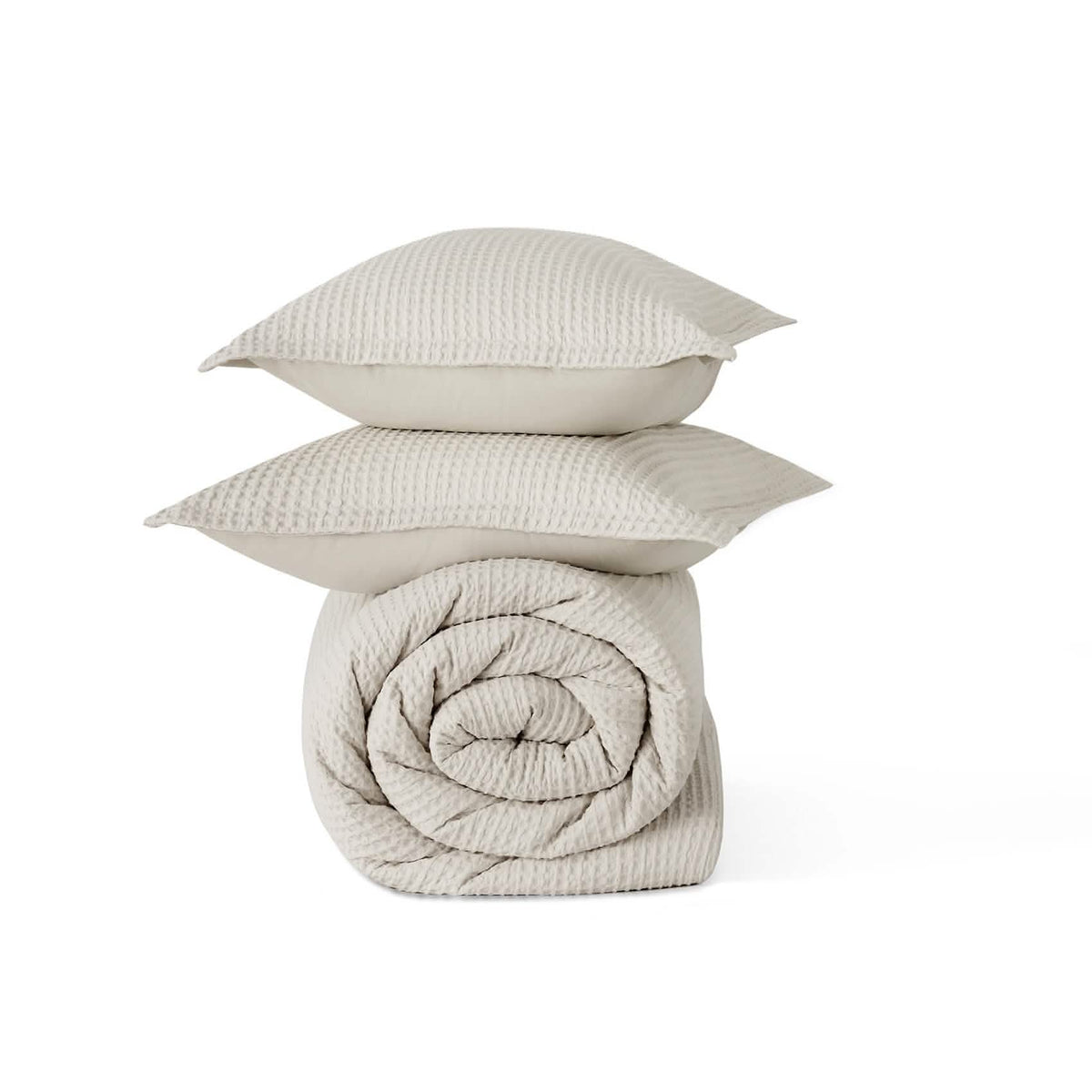 Bed Comforter, Cotton Waffle Weave Set, Breathable Construction for Everyday Bedding and Comfortable Sleep, 5 Sizes and 12 Colors image 32