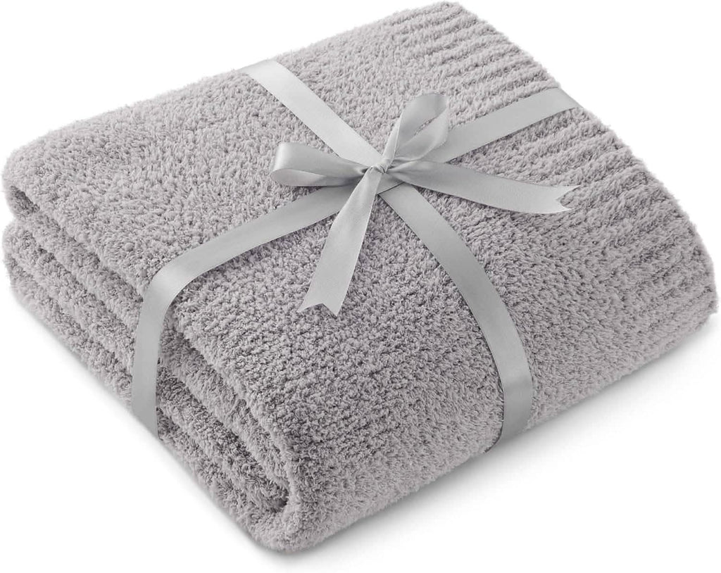 Cozy Throw Blanket, Feather Yarn, Lightweight Design, Machine-Washable Care for Sofas, Beds and Relaxing at Home, 2 Sizes and 12 Colors image 33