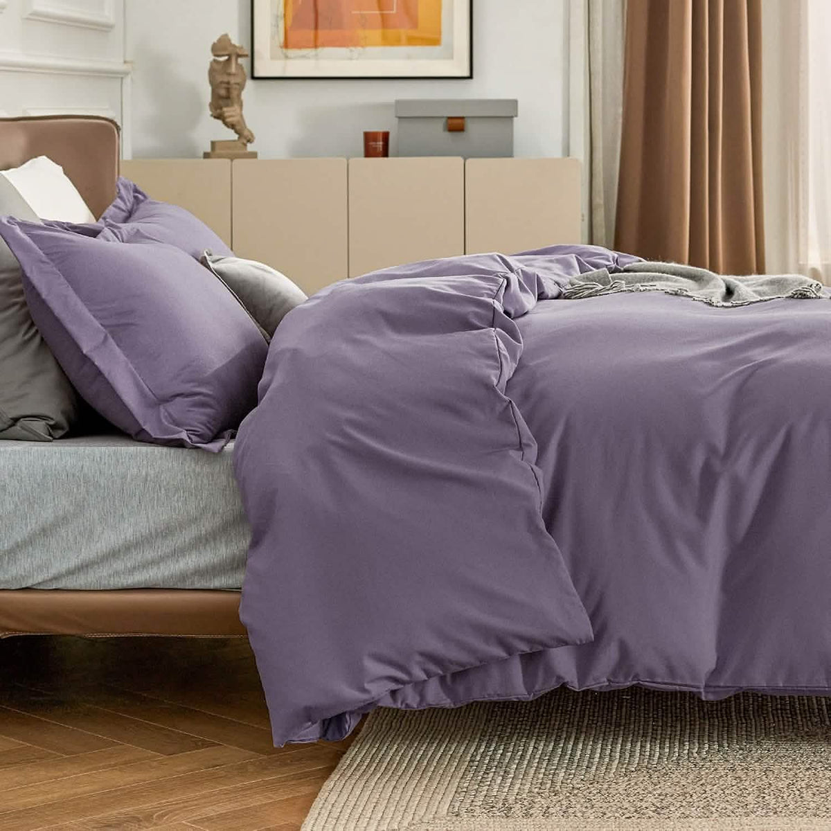 Duvet Cover Set, Brushed Microfiber for Guest Rooms and Everyday Bedroom Styling, 9 Sizes and 36 Colors image 33