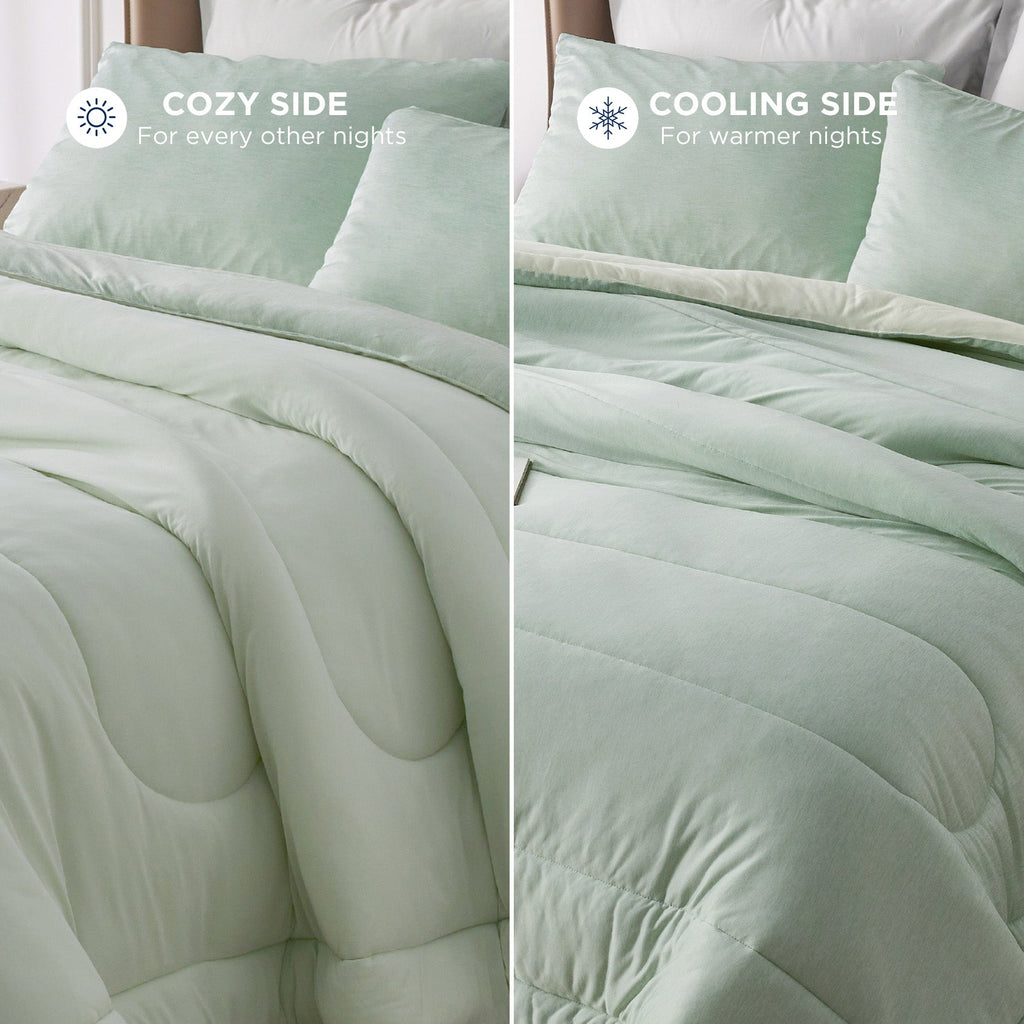 Bed Comforter, Reversible Warm and Cooling Set, Breathable Construction for Year-Round Bedroom Comfort and Restful Sleep image 33
