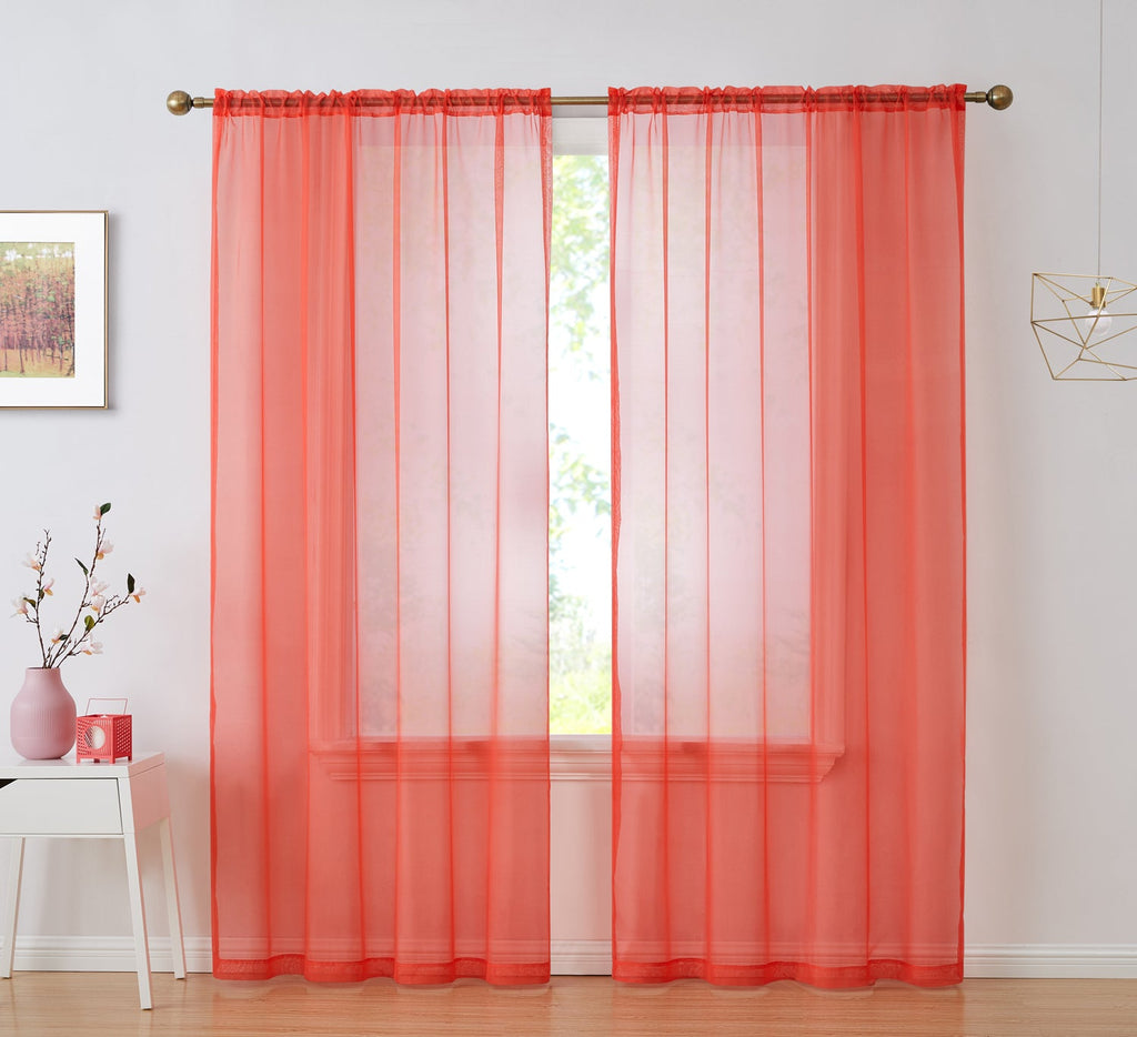 Window Curtain, Lucento Sheer Voile Rod Pocket Panels for Windows, Room Styling and Everyday Privacy, 11 Sizes and 16 Colors image 33