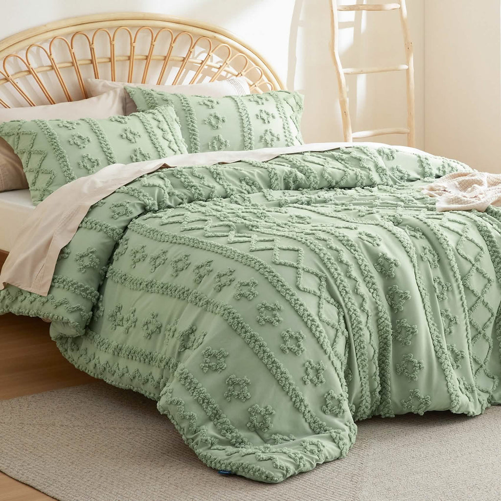 Bed Comforter, Boho Deluxe Embroidery Set, Breathable Construction, Machine-Washable Care for Everyday Bedding and Comfortable Sleep image 34