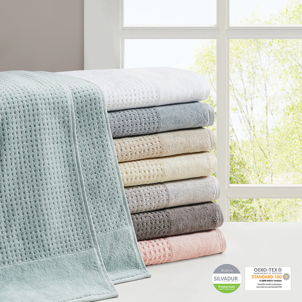 Bath Linen, Spa Waffle Cotton Waffle Jacquard, Lightweight Design, Machine-Washable Care for Home Bathrooms and Everyday Care image 34