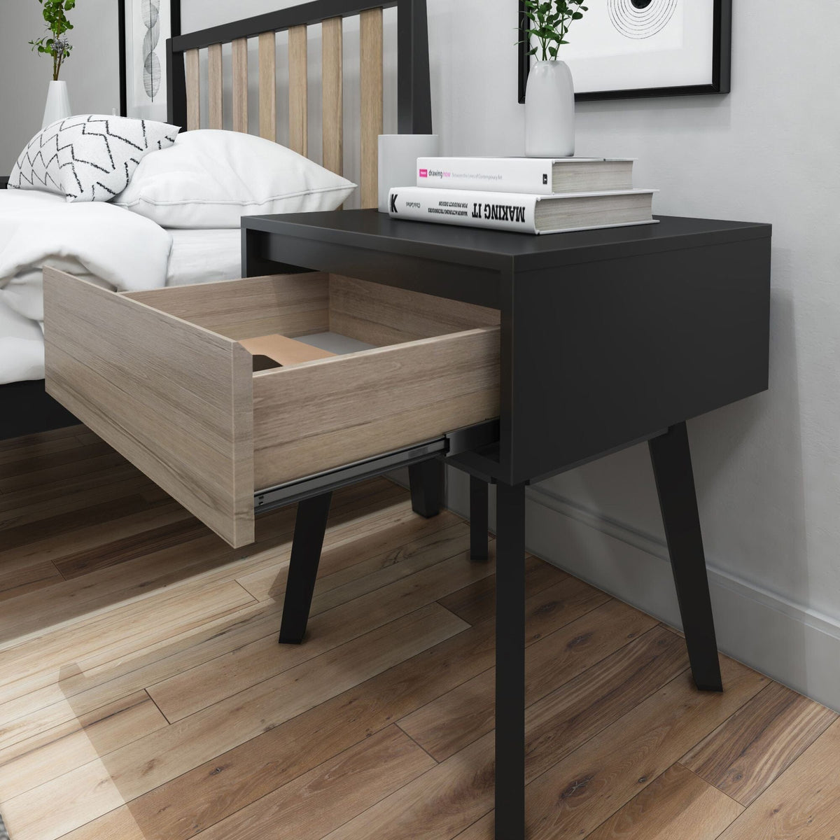 Nightstand, Modern, Solid Wood Construction for Bedside Storage, Bedroom Organization and Guest Rooms, 6 Color Options image 34