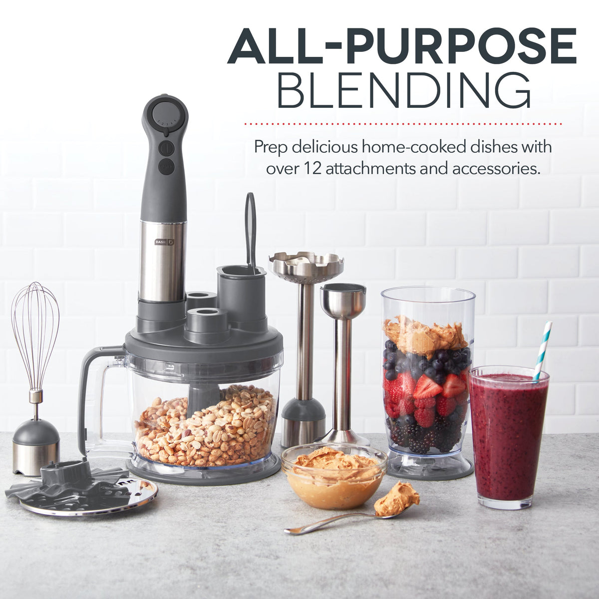 Kitchen Blender Accessory, Chef Series Hand, Stainless Steel Construction for Smoothies, Sauces and Everyday Food Prep, 6 Color Options image 34