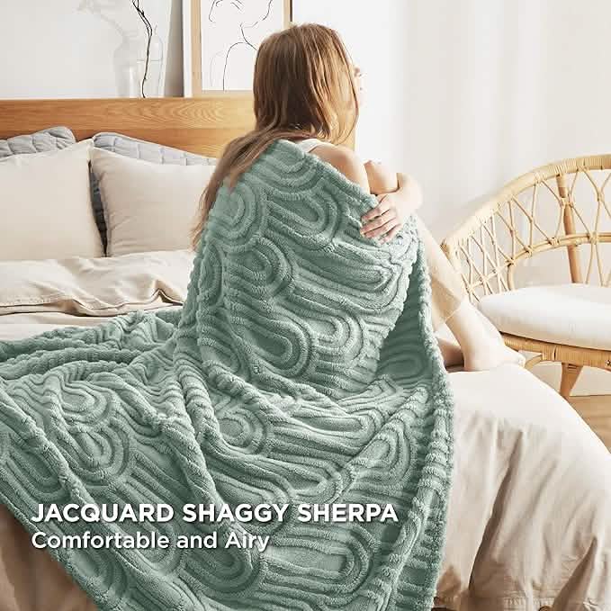 Cozy Throw Blanket, Arch Shaggy Sherpa Fleece, Lightweight Design, Machine-Washable Care for Living Rooms, Bedrooms and Everyday Lounging image 34