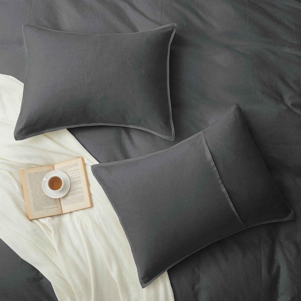 Duvet Cover Set, Linen Cotton Blend, Breathable Construction, Machine-Washable Care for Bedroom Bedding Refresh and Everyday Comfort image 34