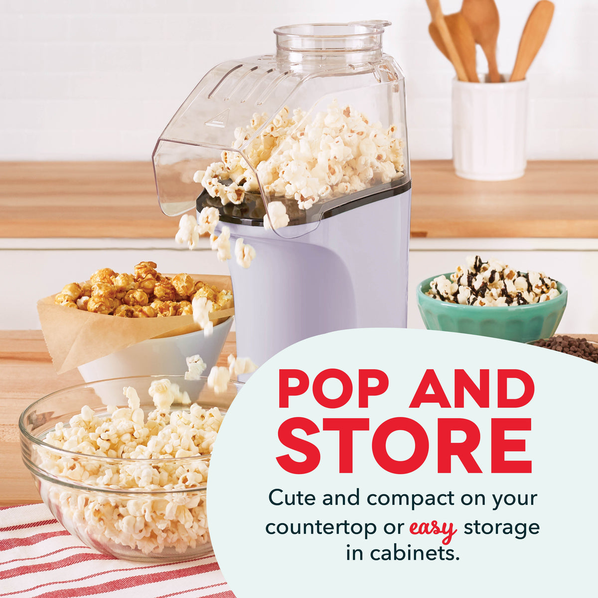 Stovetop Popcorn Popper, Fresh Pop Maker, Non-Slip Design for Stovetop Popping, Family Treats and Home Kitchens, 6 Color Options image 35