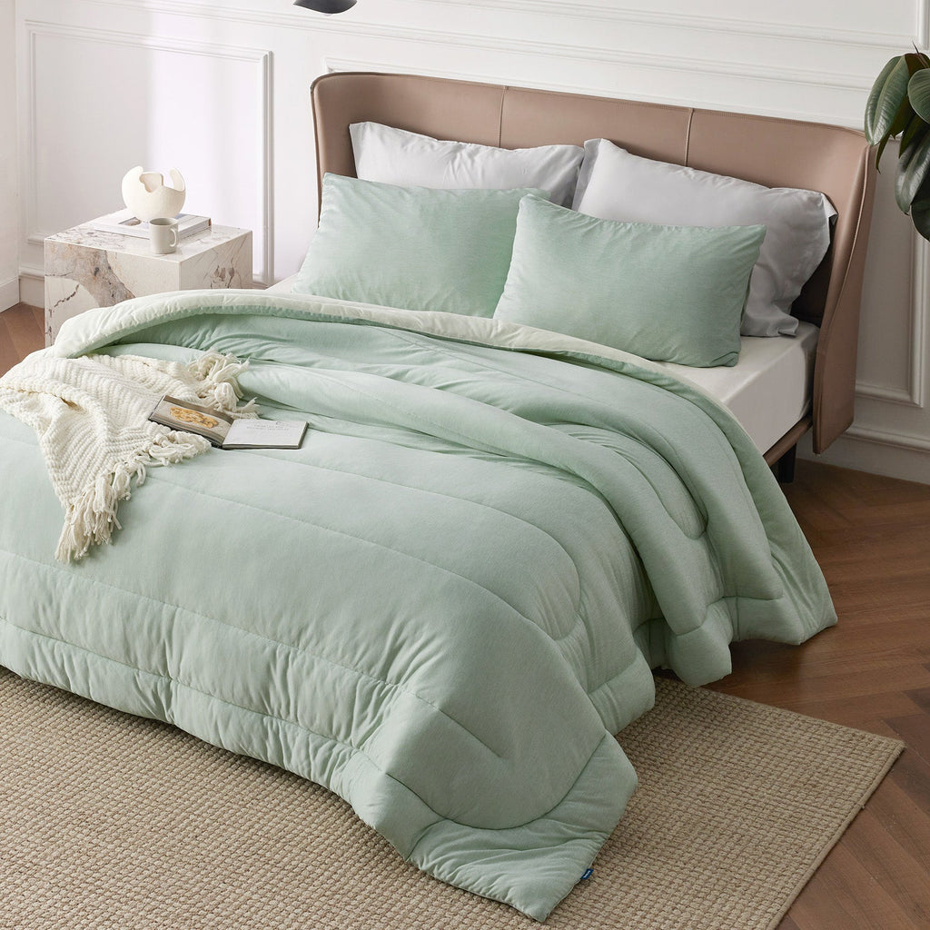 Bed Comforter, Reversible Warm and Cooling Set, Breathable Construction for Year-Round Bedroom Comfort and Restful Sleep image 35