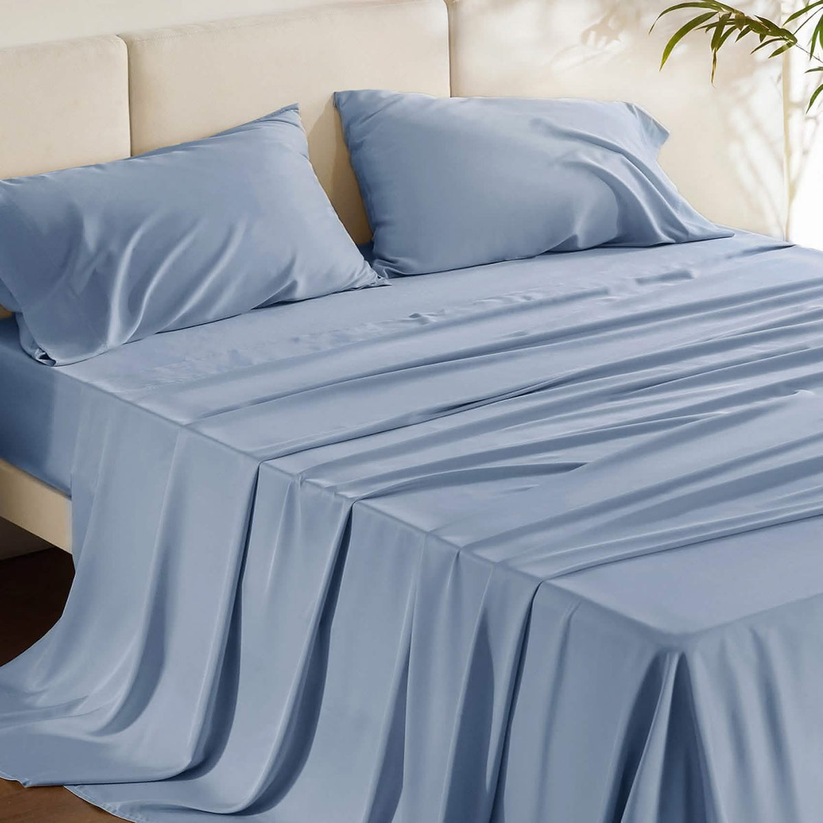 Bed Sheet Set, Rayon Derived from Bamboo, Cooling Comfort, Breathable Construction for Everyday Bedroom Comfort and Guest Rooms image 35
