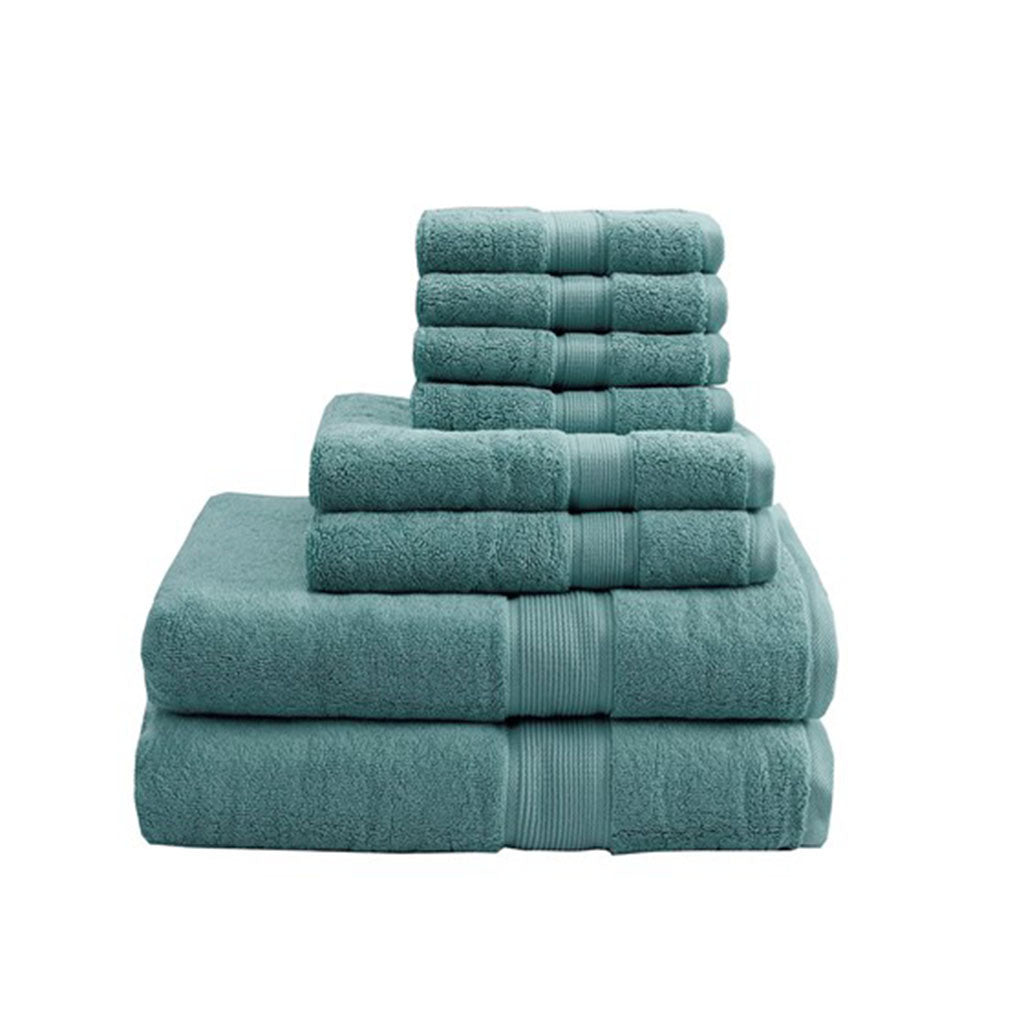 Bath Linen, 800GSM Premium Long Staple Cotton 8 Piece, Machine-Washable Care for Home Bathrooms and Everyday Care, 26 Color Options image 35