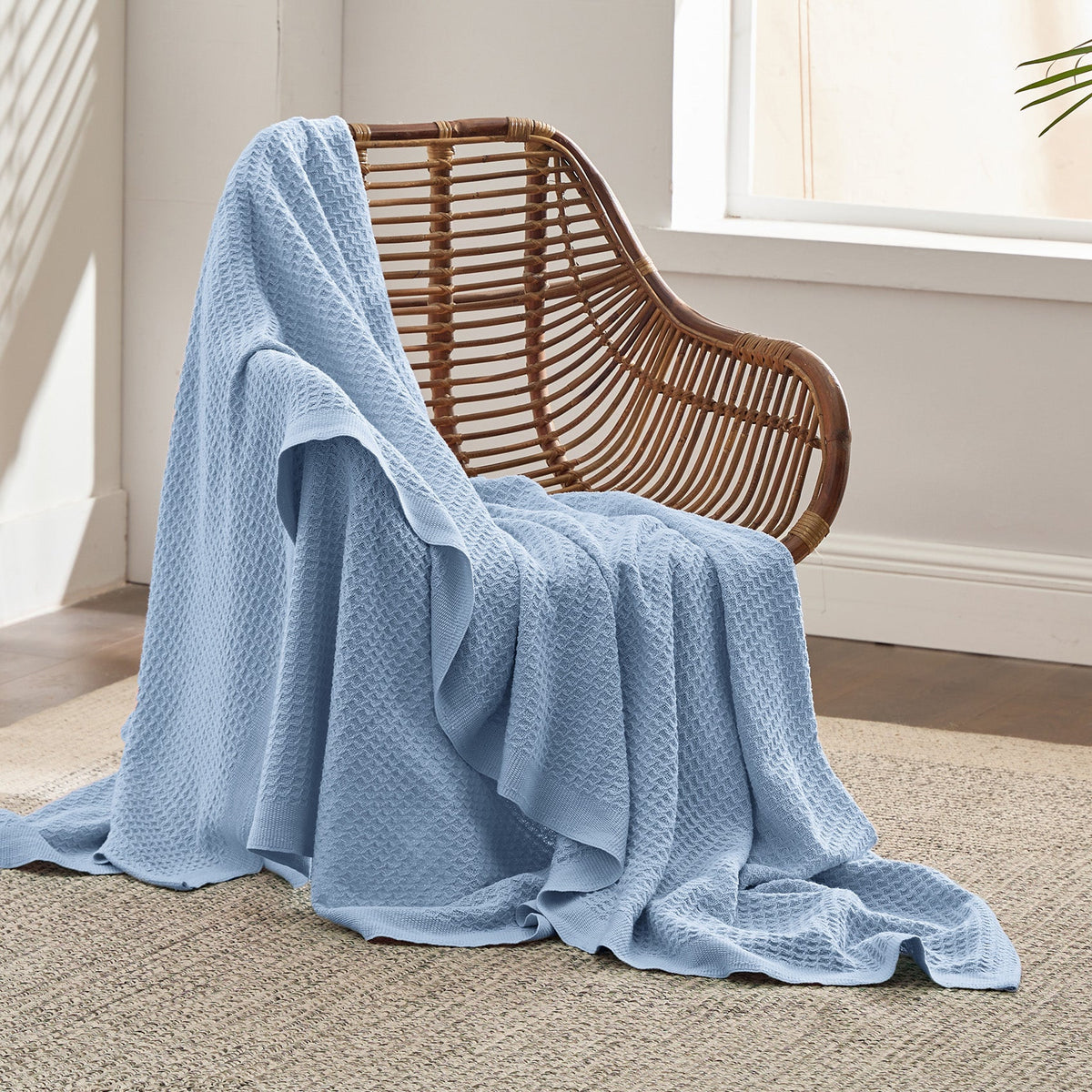 Cozy Throw Blanket, Cotton Waffle Weave, Lightweight Design, Breathable Construction for Living Rooms, Bedrooms and Everyday Lounging image 35