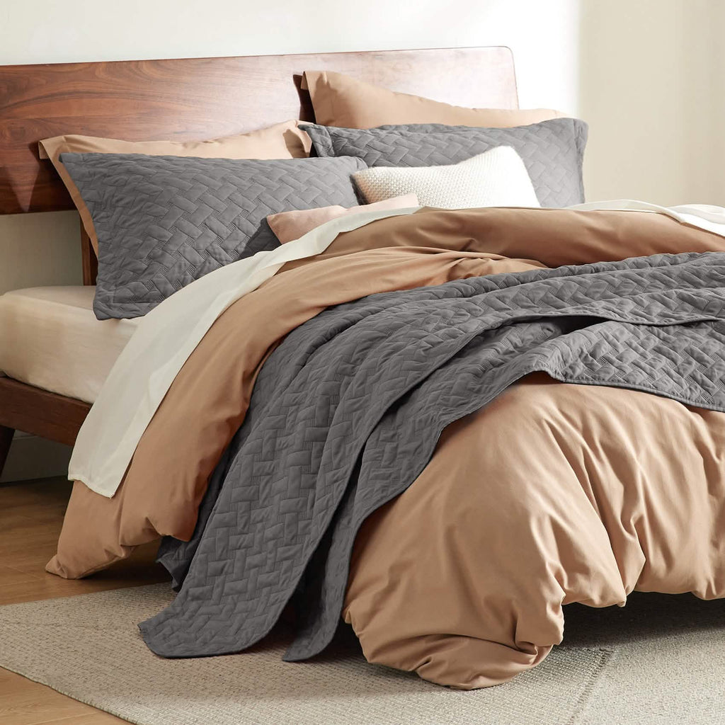 Cozy Throw Blanket, Basket weave Quilt Set, Lightweight Design for Living Rooms, Bedrooms and Everyday Lounging, 6 Sizes and 17 Colors image 35