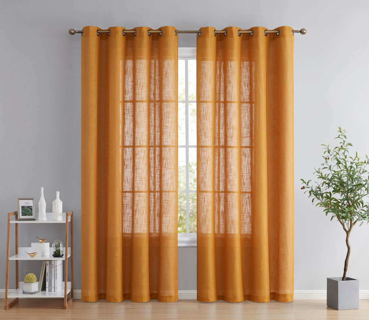 Window Curtain, Privacy Faux Linen Textured Semi Sheer Panels for Windows, Room Styling and Everyday Privacy, 7 Sizes and 14 Colors image 35