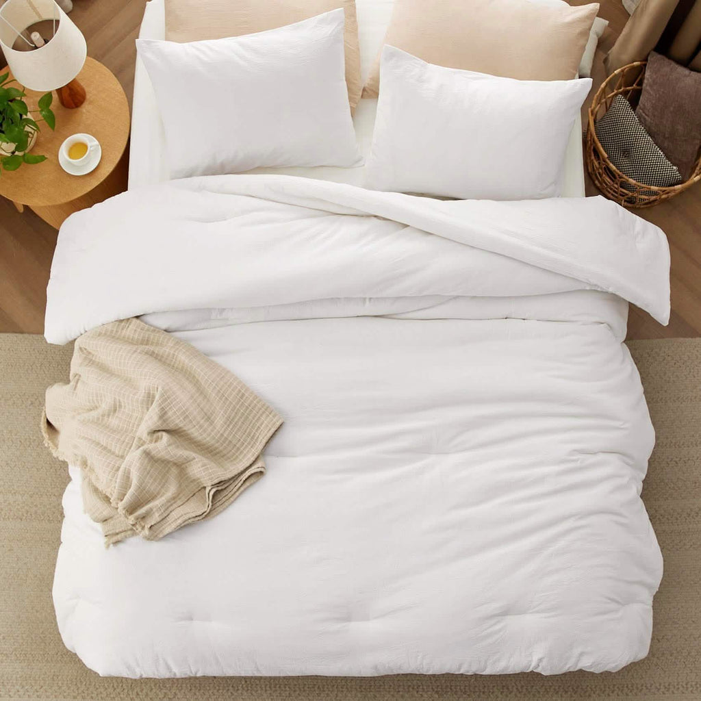 Bed Comforter, Prewashed Cotton Set for Year-Round Bedroom Comfort and Restful Sleep, 5 Sizes and 12 Colors image 35