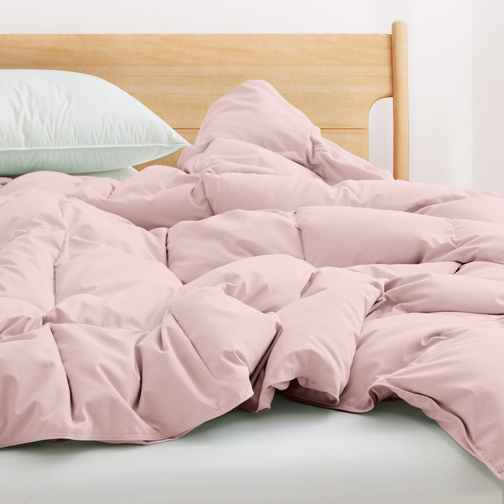 Down & Feather Comforter, Goose, Lightweight Design, Machine-Washable Care for Everyday Bedding and Comfortable Sleep, 4 Sizes and 8 Colors image 35