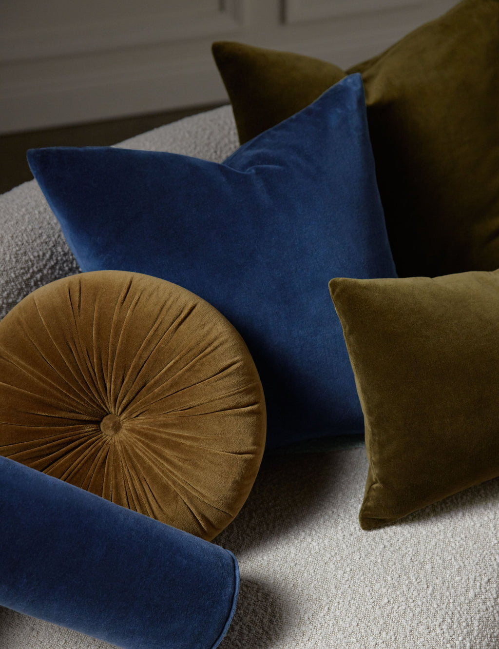 Bed Pillow, Sabine Velvet Bolster for Sleeping, Reading and Bedroom Comfort, 6 Color Options image 35
