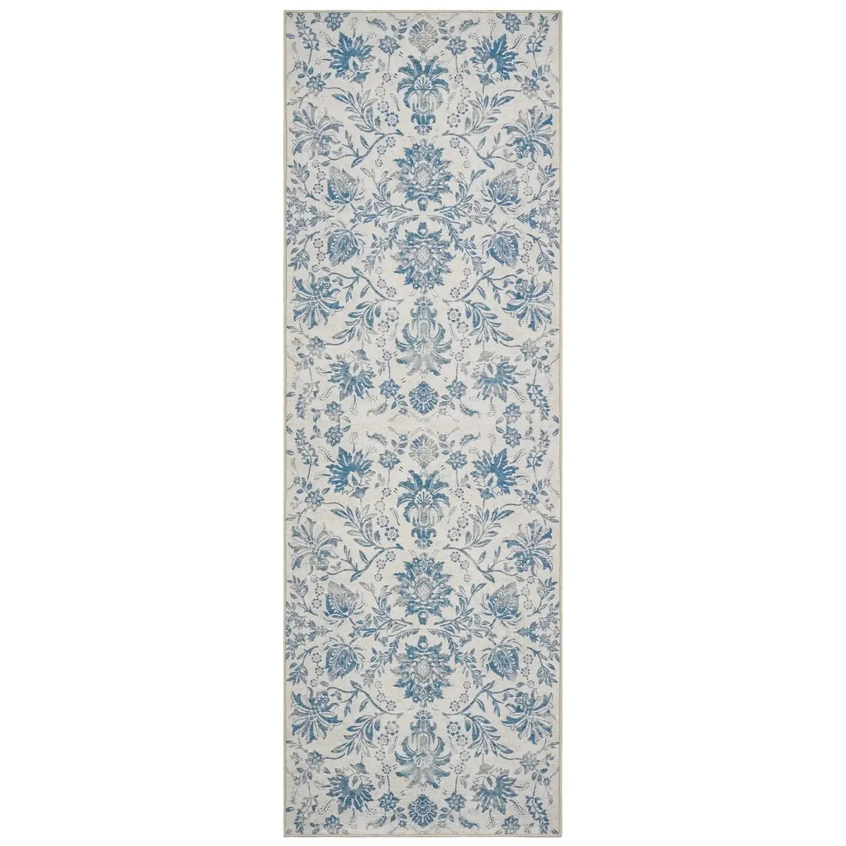 Area Rug, Vintage Distressed Large Floral Scrollwork, Lightweight Design, Non-Slip Design for Hallways, Dining Spaces and Home Decor image 36