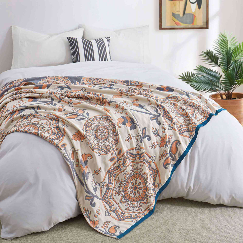 Cozy Throw Blanket, Boho Cotton, Machine-Washable Care for Living Rooms, Bedrooms and Everyday Lounging, 12 Color Options image 36