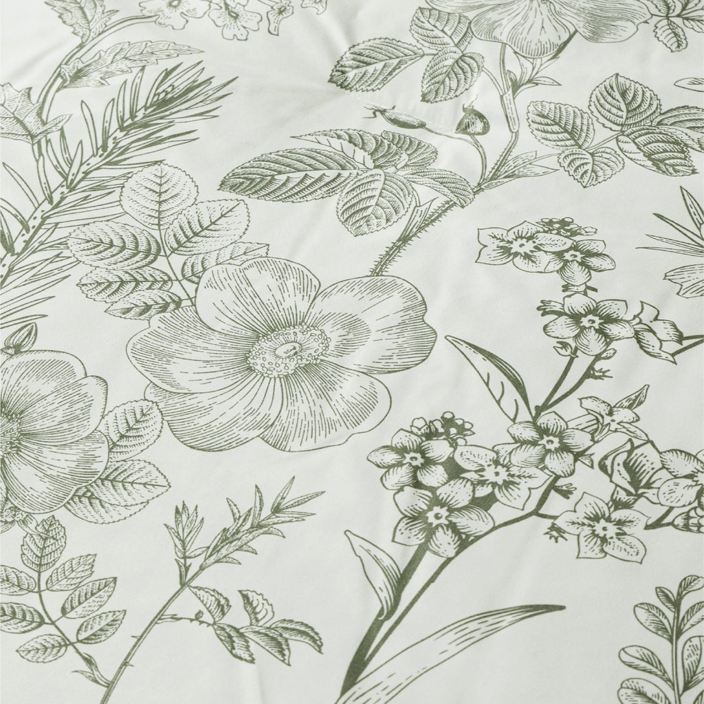 Bed Comforter, Retro Botanical Set for Everyday Bedding and Comfortable Sleep, 4 Sizes and 9 Colors image 36