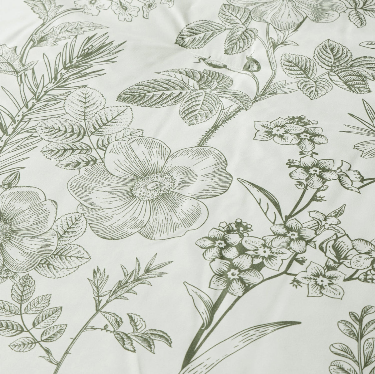 Bed Comforter, Retro Botanical Set for Everyday Bedding and Comfortable Sleep, 4 Sizes and 9 Colors image 36