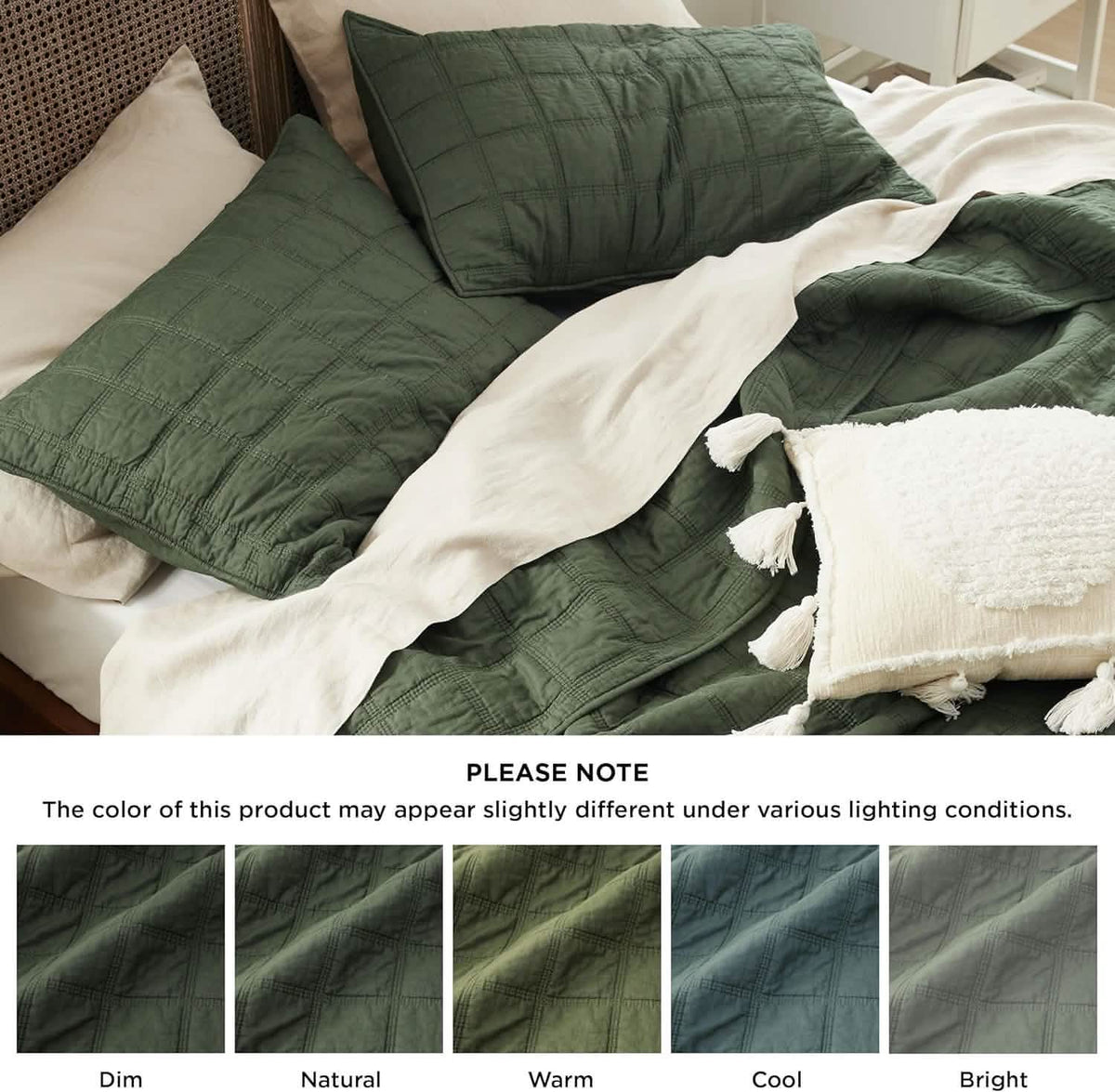 Cozy Throw Blanket, Voile Cotton Quilt Set, Lightweight Design, Breathable Construction for Sofas, Beds and Relaxing at Home image 36